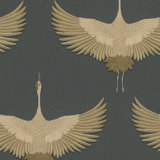 Kumano Pearleascent 3D Embossed Stork Design Wallpaper Roll