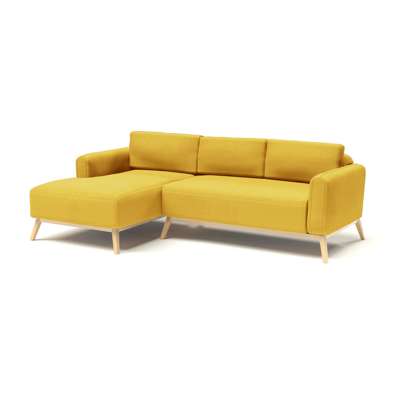 Mize 3 Seater Corner Sofa , Left orientated, Yellow