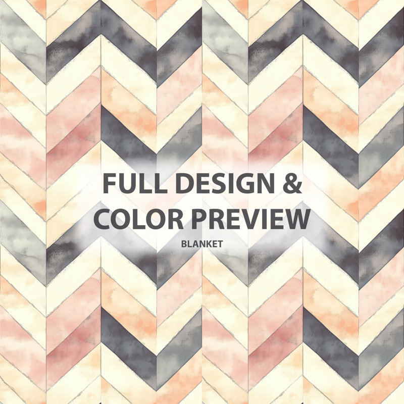 Chevron noir et orange - couverture douce Boho, jeté douillet en peluche