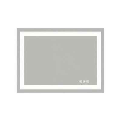 28" Clear Lighted Frameless Bathroom Vanity Mirror