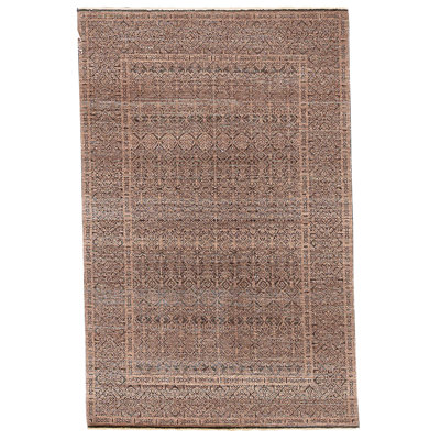 High-Quality Hand-Knotted Red And Black Area Rug