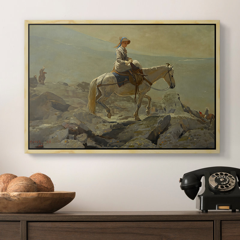 The Bridle Path, White Mountains, 1868 - Winslow Homer, toile tendue avec châssis, 16 x 24, Naturel