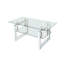 Bureau à pieds en métal avec finition brillante - Solution de rangement élégante pour la table basse en verre trempé