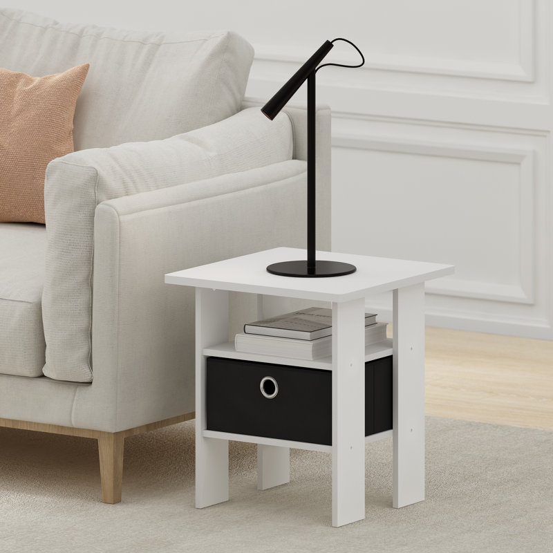 Odunayo End Table Nightstand with Bin Drawer