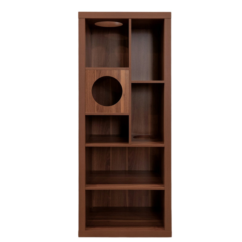 Cliff Jr. Cat Tree Bookshelf, Walnut, Brown