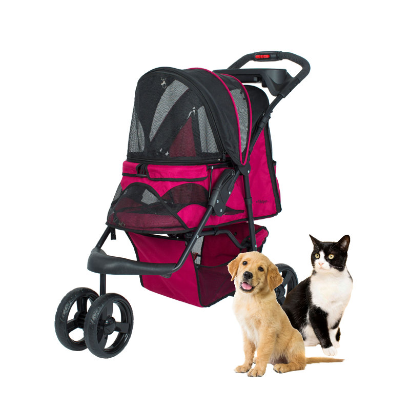 Poussette standard pliable durable Petique - Razzberry, Rose
