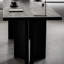 Table de salle à manger en bois de frêne noir carbonisé-112773594