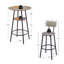 Ensemble de tabourets de bar ronds avec tablette, tabouret rembourré avec dossier, l 23,62 po x P 23,62 po x H 35,43 po