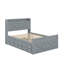 Lit double en bois avec lit gigogne et trois tiroirs de rangement-1154058667