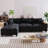 Luxurious Corduroy L-Shaped Sectional Sofa With Reversible Chaise, Hidden Storage, And Plush Cushions For Modern Living Rooms-1129594698