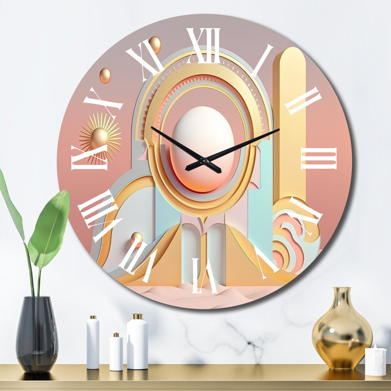 Horloge murale en métal, Grand