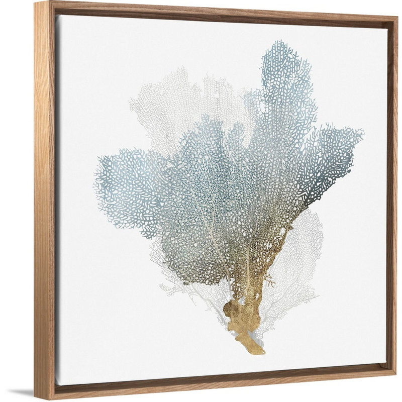 «Delicate Coral III» par Isabelle Z - reproduction d'art sur toile, H 21,25 po x l 21,25 po, Toile avec cadre photo