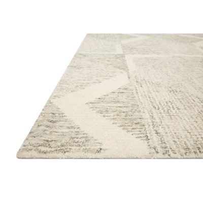 Tapis ivoire en laine touffeté à la main Manon