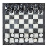 Egil Ivy Bronx 2 Player Marble Chess, Checkers, And Backgammon Set