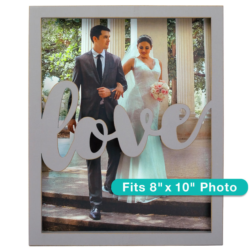 Picture Frame with Mat, Gray