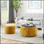Repose-pieds rond avec rangement 2 en 1, combinant une assise confortable et un rangement caché pour les espaces de vie modernes-1634061218