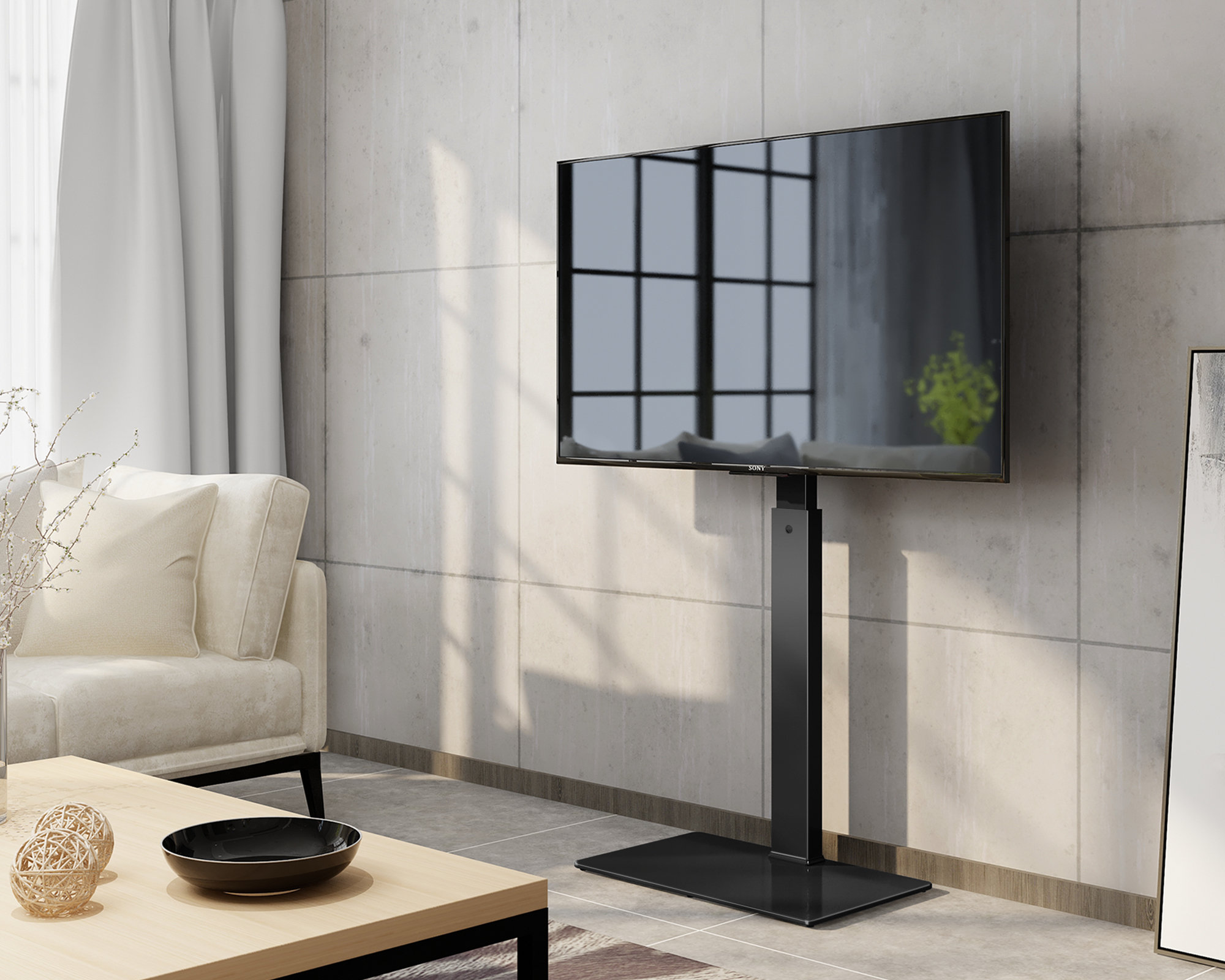 Ebern Designs Meuble télé d'angle en verre trempé 3 niveaux avec support  pivotant Ebern Designs - Wayfair Canada