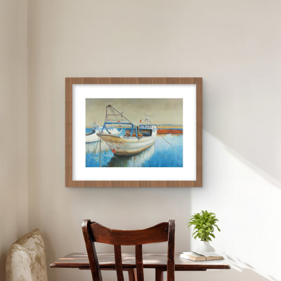 Bateau de pêche - Imprimé mat encadré dans la chambre à coucher | Décoration intérieure