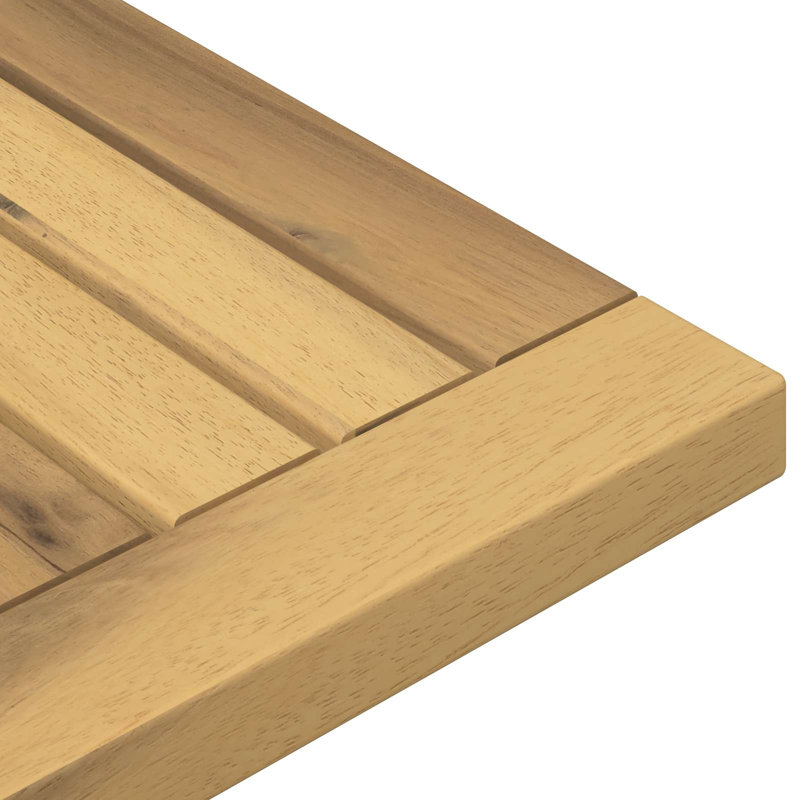 Table Top Solid Acacia Wood Garden Furniture DIY Replacement Tabletop, 2cm H x 80.5cm W x 49cm D, Natural