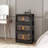 24-Inch Wide Folding Storage Cabinet with 5 Tiers, Magnetic Door, and Wheels for Easy Mobility and Organization-565824775