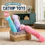 Ensemble de 3 coussins à herbe à chat en forme de bonbon avec papier crissant pour chatons d'intérieur