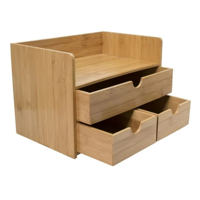 Majunew Bamboo Desk Organizer