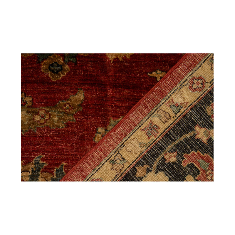 Hand-Knotted High-Quality Red/Black/Beige Area Rug
