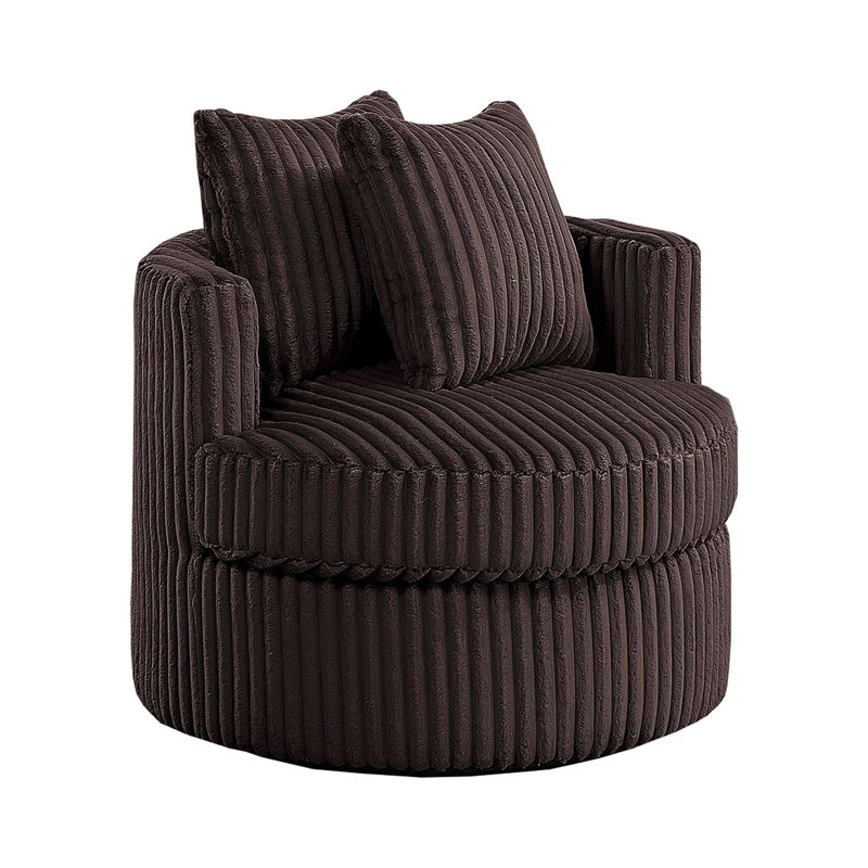 Chaise rembourrée confortable et pivotante, Chocolat