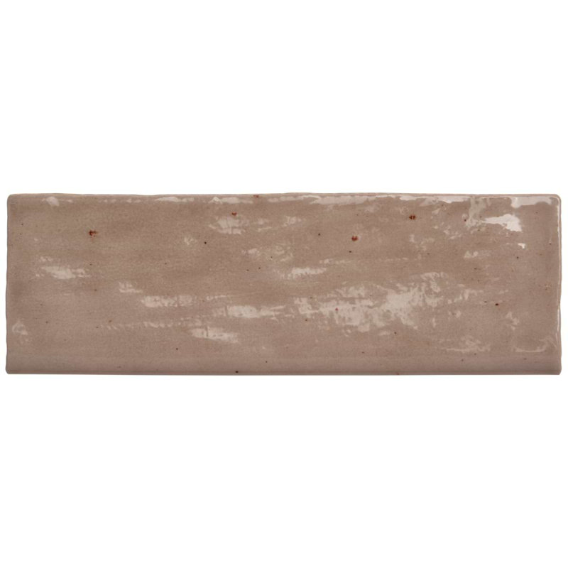 Portmore 3X8 Glossy Ceramic Bullnose, Taupe