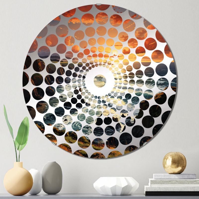 Kortney - Miroir décoratif à cercles concentriques, 23,6 po x 23,6 po