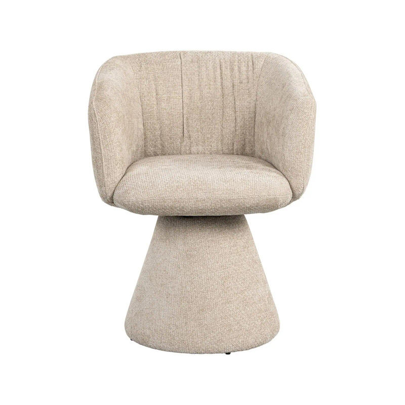 Upholstered Swivel Barrel Chair