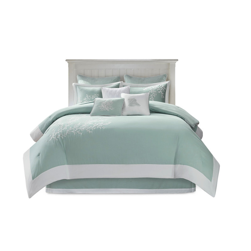 Très grand lit, 100% coton, taies décoratives européennes et option de coussins décoratifs inclus très grand lit, coussin
