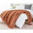 Rust Orange Throw Blanket For Couch, Bed, Boho Colorful Throw With Tassels, Halloween Decor, Fall Home Decor, 50"X60"