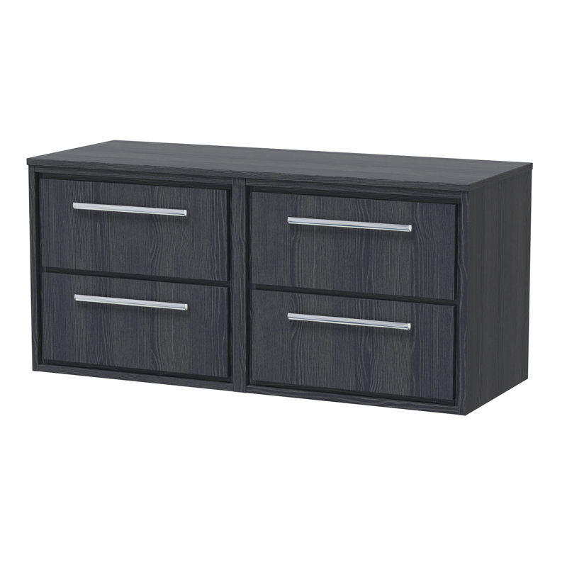 Tishay Bathroom Vanity, Graphite Grey Woodgrain, 120.5cm W