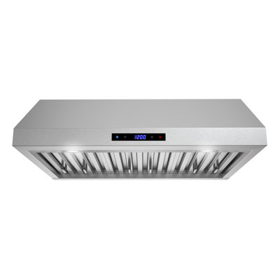 Streamline 30 In. T-1747-1-DT Magione Ducted Undermount 406 CFM Range Hood In Brushed Stainless Steel With Baffle Filters, Touchpad Control, LED Lights