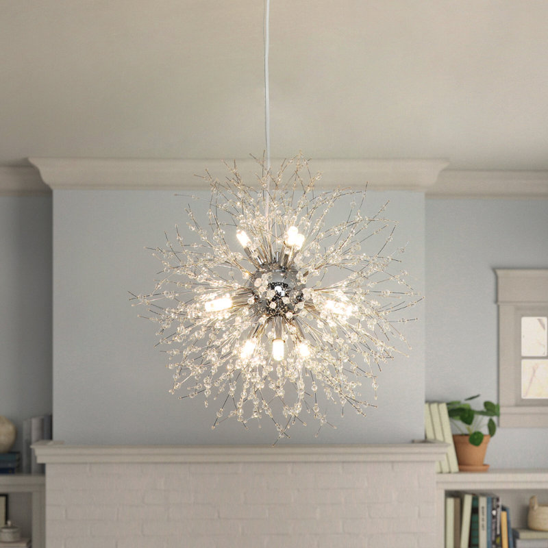 8-Light Single Cluster Star Pendant