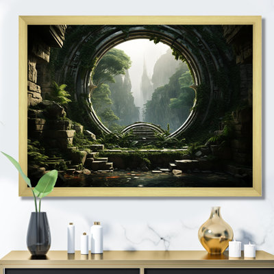 Surreal Galaxy Portal Landscape VI - Surrealism Wall Art