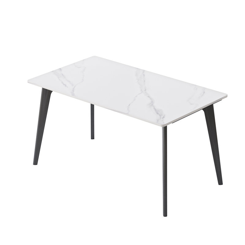 Table de salle à manger Modern, H 29,53 po x L 55,12 po x l 31,5 po, Blanc