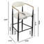 Tabourets de bar à hauteur de comptoir - Simple simili cuir beige et structure en fer robuste deux-863564205