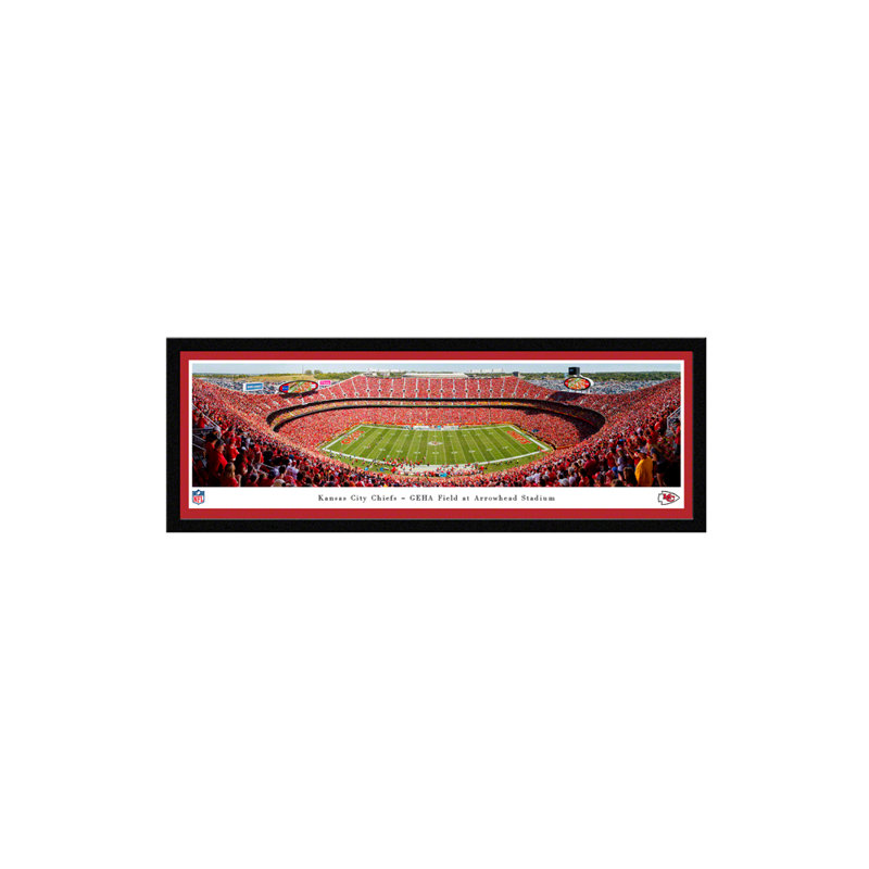 Kansas City Chiefs Panoramic Print, 13.5" H x 40" W x 0.38" D, Unframed