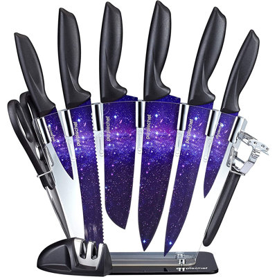 10 Piece Stainless Steel Knife Block Set