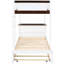 Space Maximizing Twintwin Bunk Bed With Desk, Storage In White + Walnut Modern Desk And
