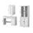 3 Piece Office Set, 47.2" Writing Desk & Bookcases With Drawers & 15.7" Filing Cabinet