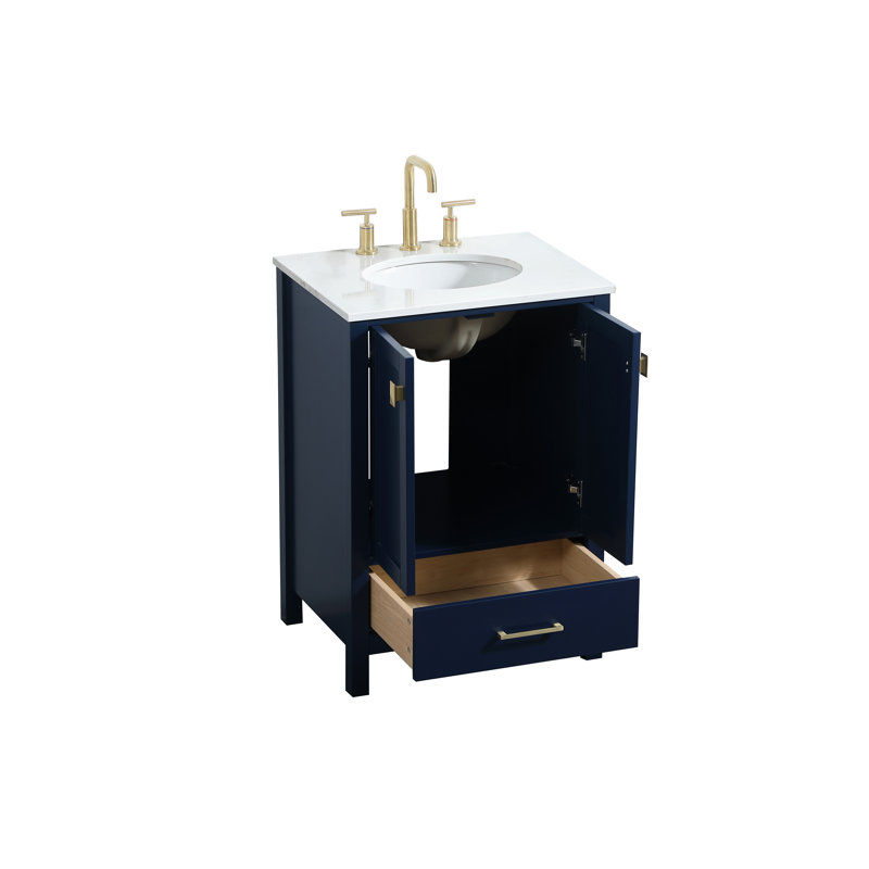 Ensemble de meuble-lavabo simple 24 po Irene, Bleu