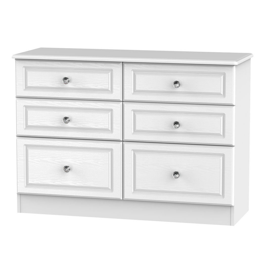 Fully Assembled Asphodèle 6 Drawer 112Cm W Chest of Drawers
