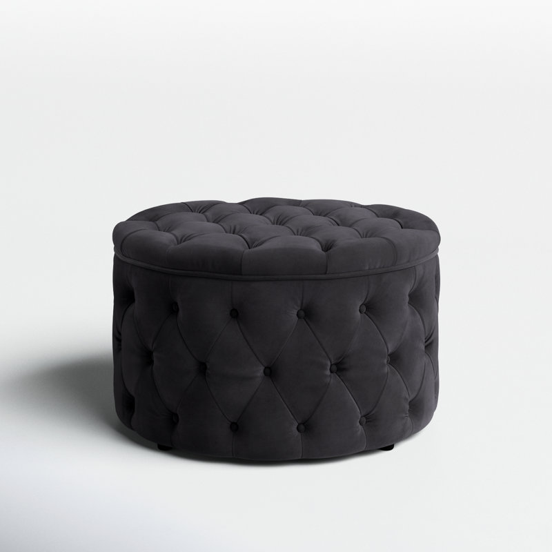 Repose-pieds Elzada, Velours noir