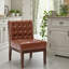 Fauteuil d'appoint en polyuréthane brun clair - Méridienne moderne avec lignes épurées - Sièges de salon compacts