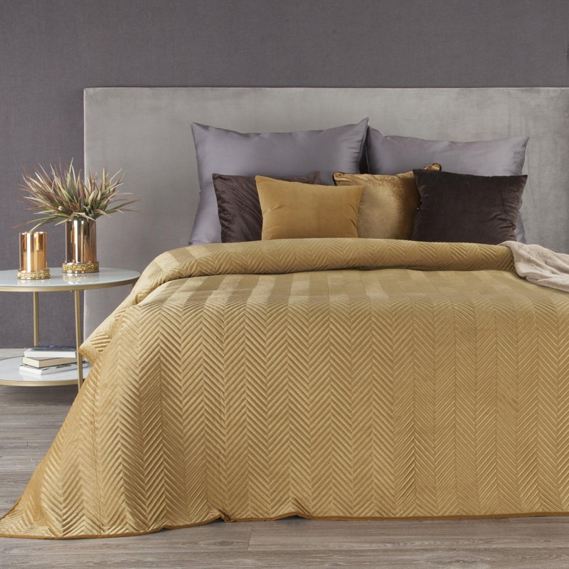 Lola-Lee Hand Woven Throw Blanket, Honey Yellow