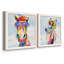 «Groovy Horse And Sky», ensemble de 2 peintures sur toile encadrées-420614946-420614950