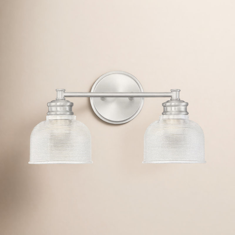 Besima 2-Light Dimmable Vanity Light in Brushed Nickel, Brushed Nickel